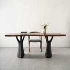 Metal Table Legs  L26.94" W9" H28" set of 2 Flowyline 413 Ramo