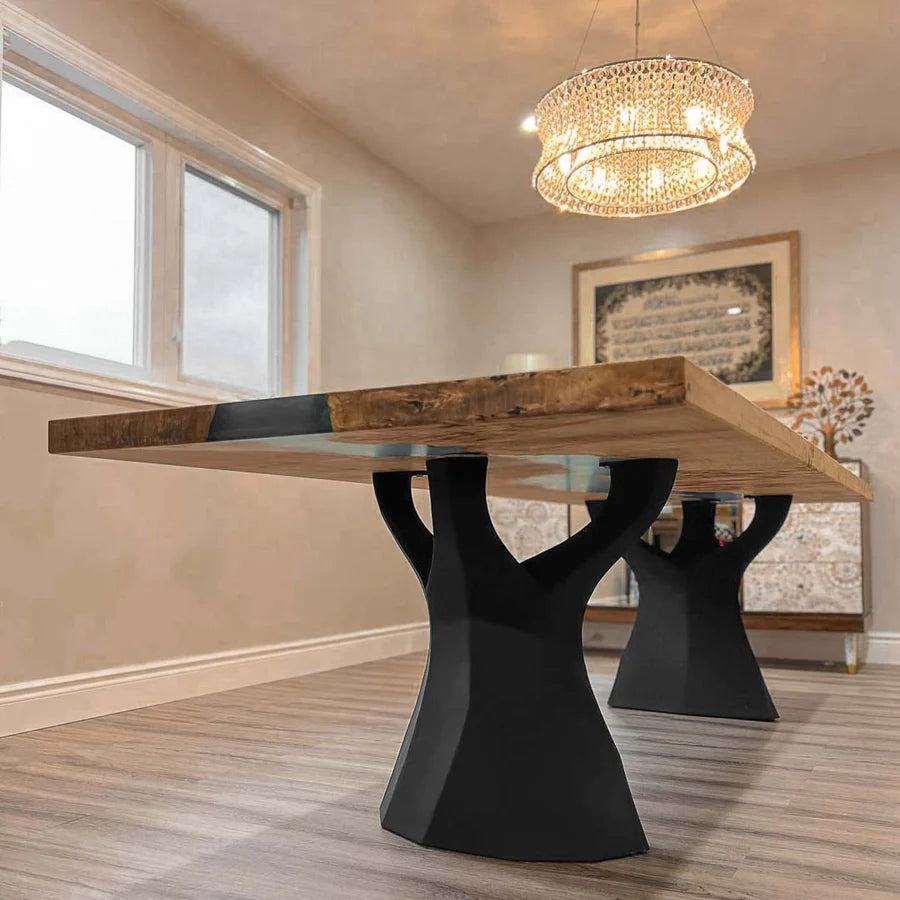 Metal Table Legs  L26.94" W9" H28" set of 2 Flowyline 413 Ramo