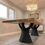 Metal Table Legs  L26.94" W9" H28" set of 2 Flowyline 413 Ramo