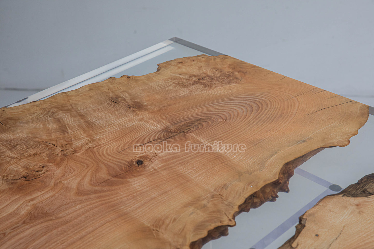 Resin Wood Dining Table - MOOKAFURNITURE