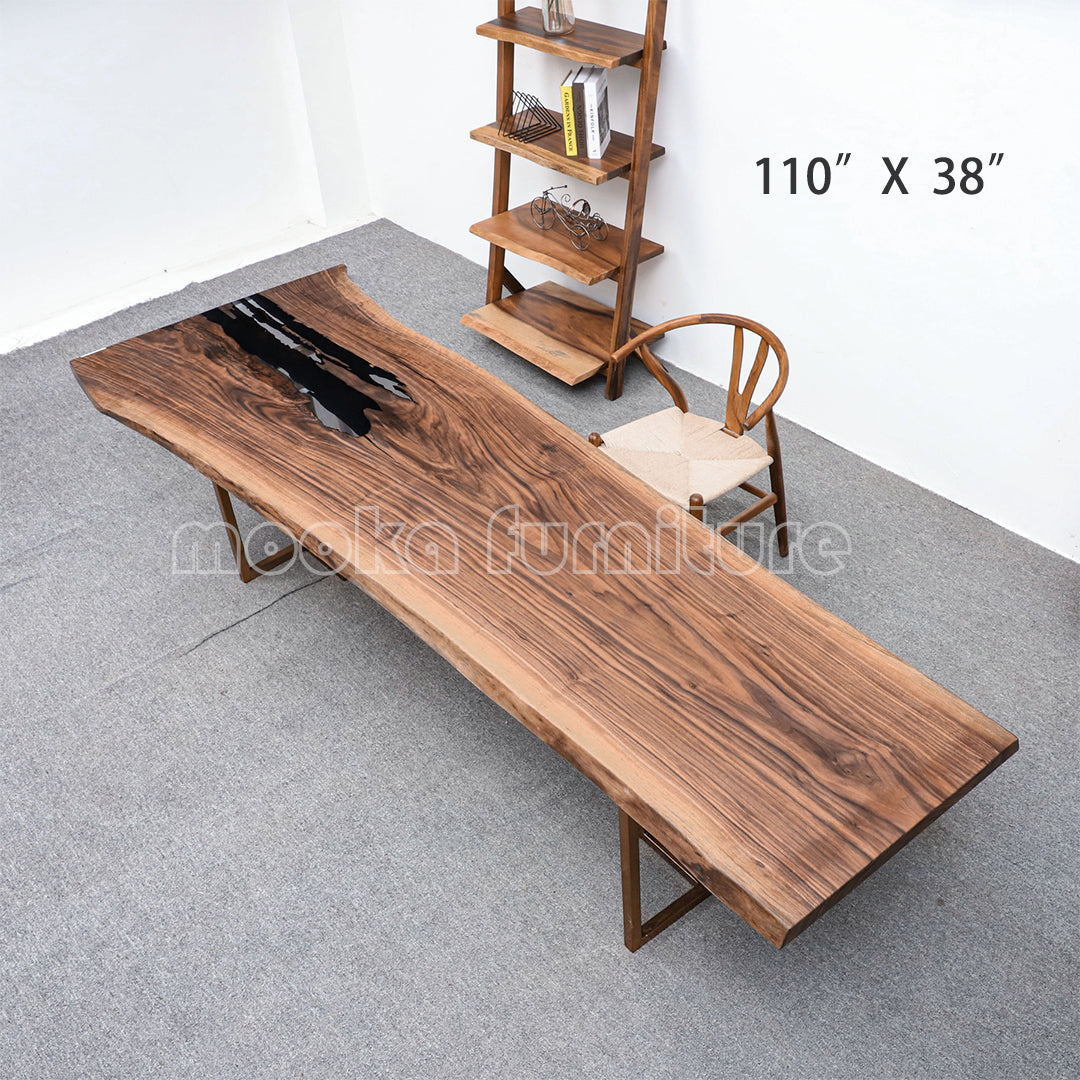 Resin Wood Table - MOOKAFURNITURE