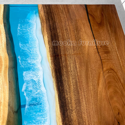 Resin Wood Dining Table - MOOKAFURNITURE