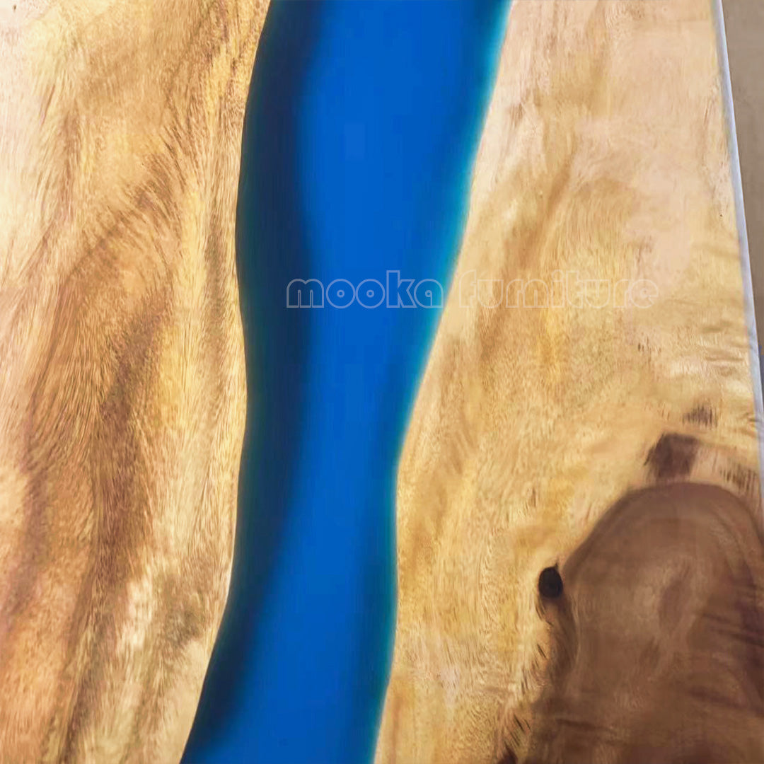 Resin Wood Dining Table - MOOKAFURNITURE