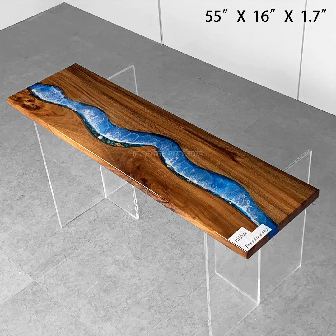 Resin Wood Dining Table - MOOKAFURNITURE