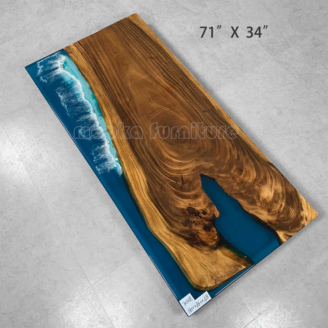 Resin Wood River Table - MOOKAFURNITURE