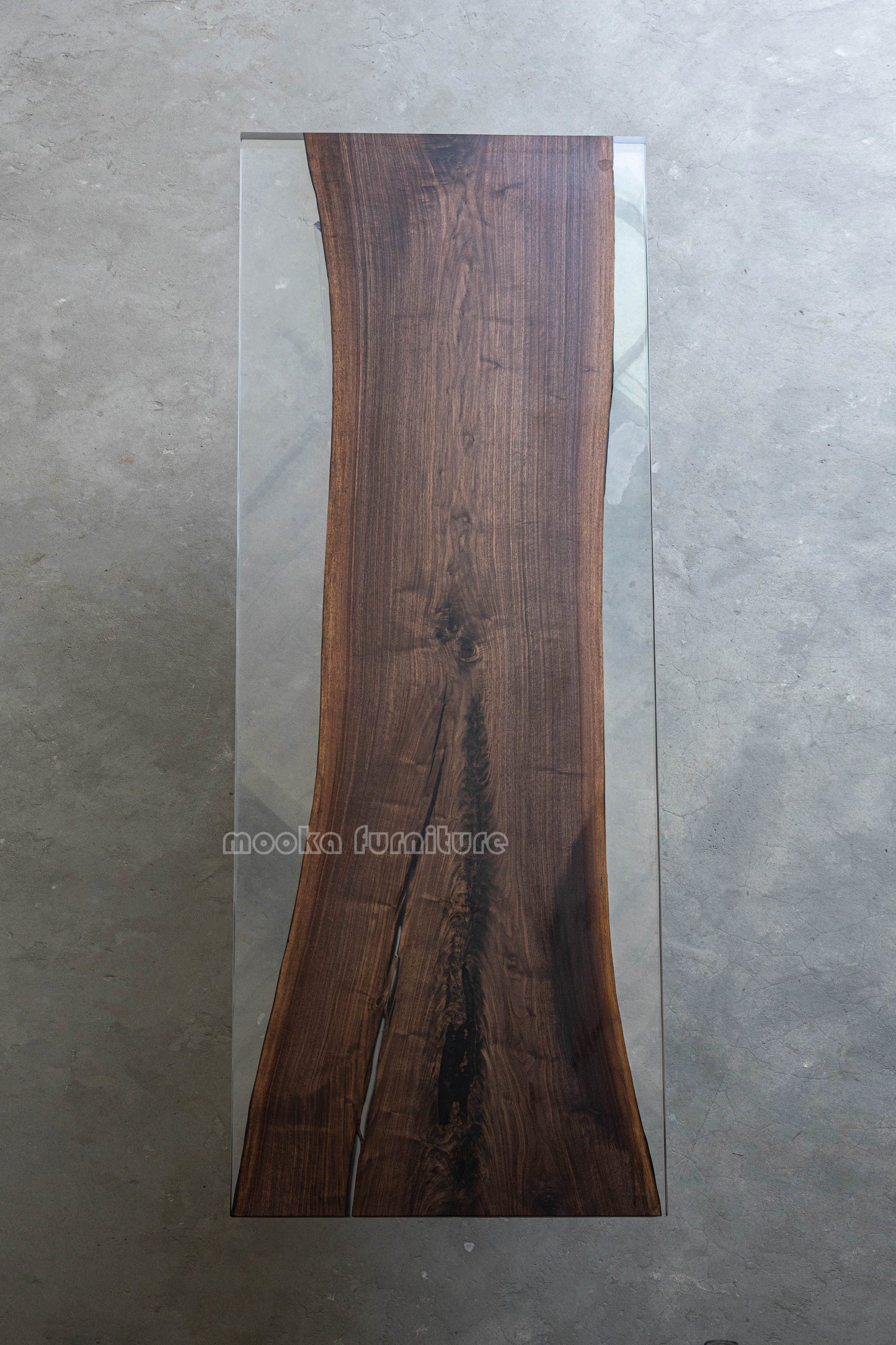 Resin Wood Dining Table - MOOKAFURNITURE