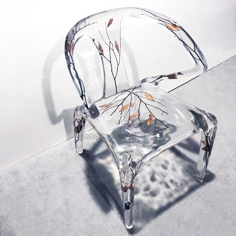 Resin Crystal Dining Chair - MOOKAFURNITURE