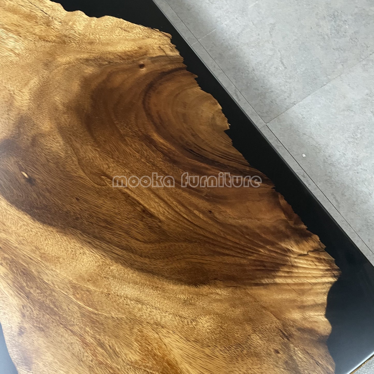 Resin Wood Dining Table - MOOKAFURNITURE