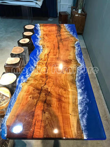 Resin Wood Dining Table - MOOKAFURNITURE