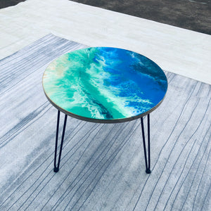 unique ocean beach wave design self leveling epoxy for table top - MOOKAFURNITURE