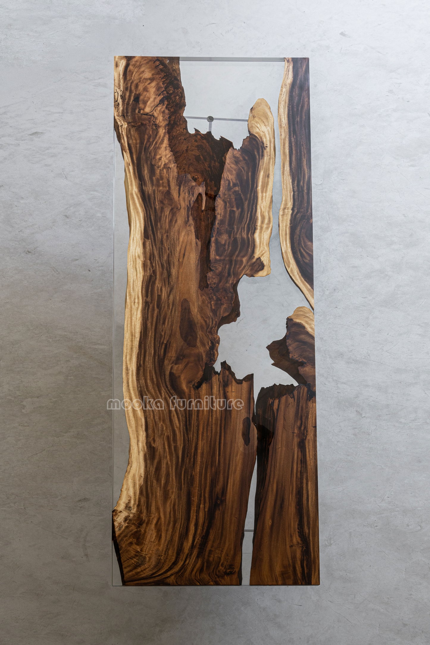 Resin Wood Dining Table - MOOKAFURNITURE