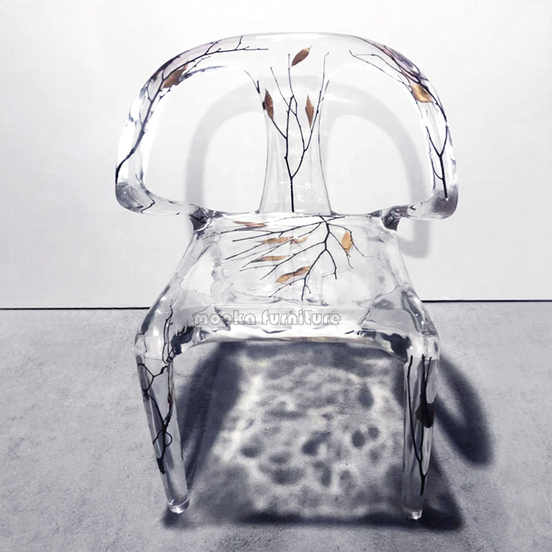 Resin Crystal Dining Chair - MOOKAFURNITURE