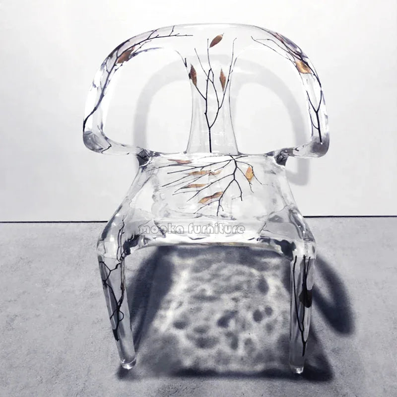 Resin Crystal Dining Chair - MOOKA FURNITURE
