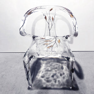 Resin Crystal Dining Chair - MOOKAFURNITURE