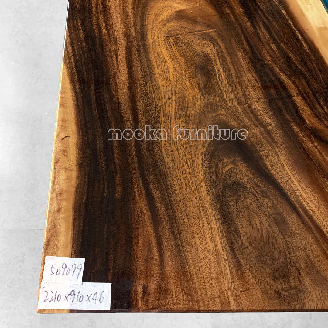 Resin Wood Dining Table - MOOKAFURNITURE