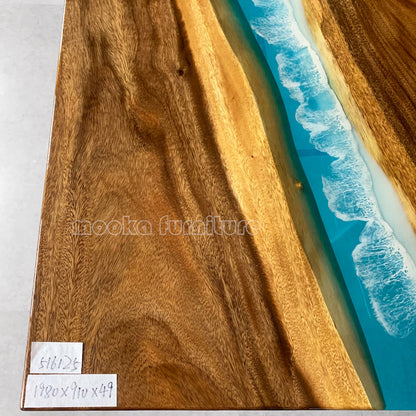 Resin Wood Dining Table - MOOKAFURNITURE