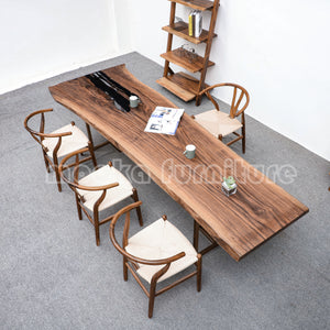 Resin Wood Table - MOOKAFURNITURE
