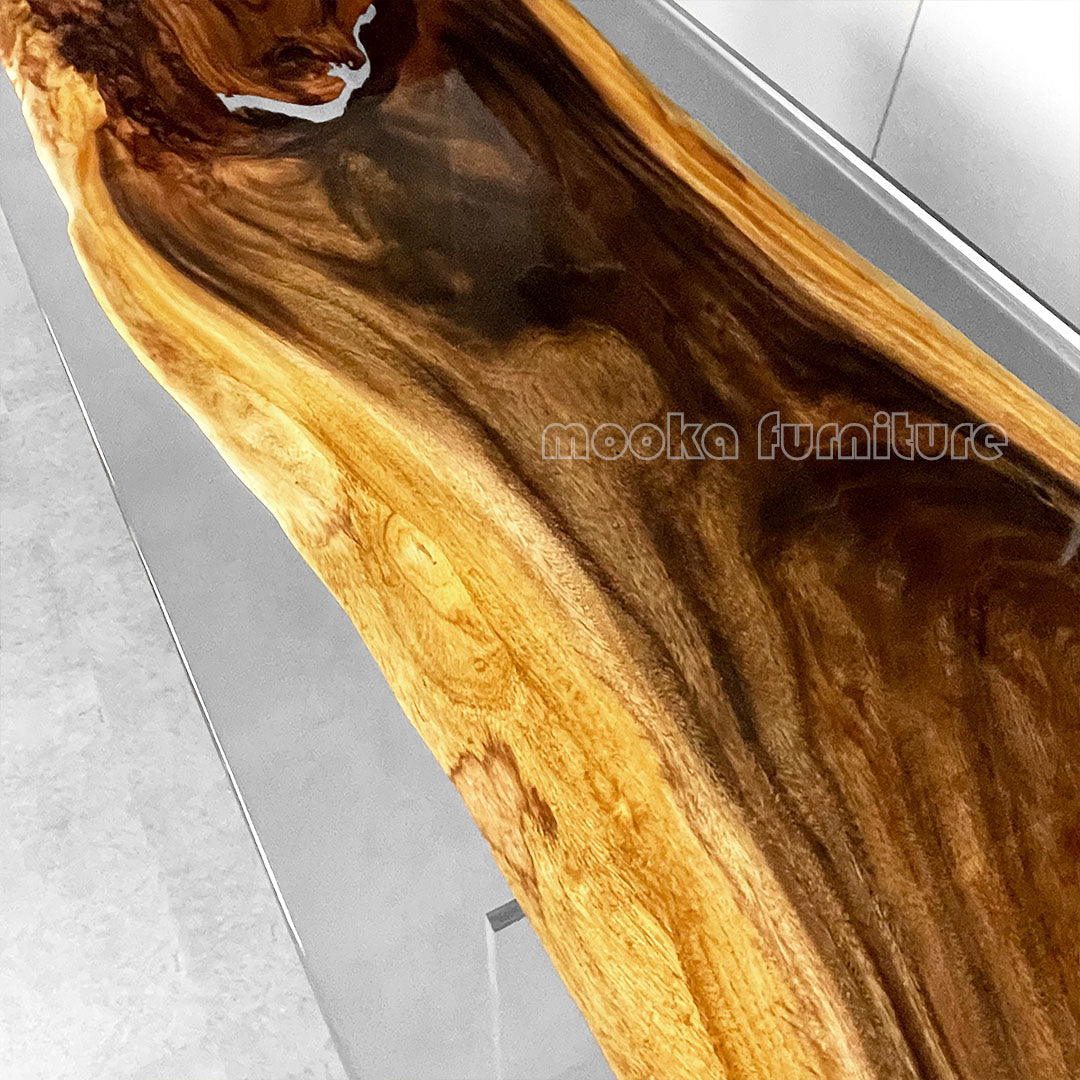 Resin Wood Dining Table - MOOKAFURNITURE