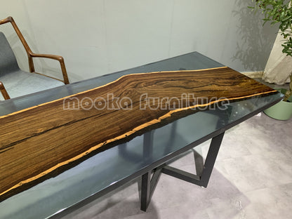 Resin Wood Dining Table - MOOKAFURNITURE