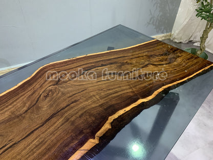 Resin Wood Dining Table - MOOKAFURNITURE