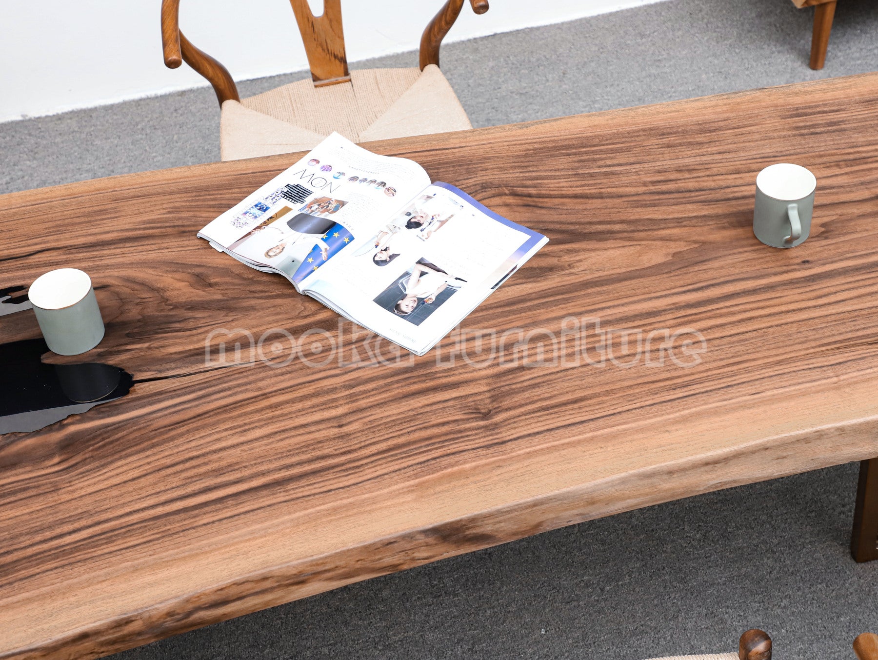 Resin Wood Table - MOOKAFURNITURE