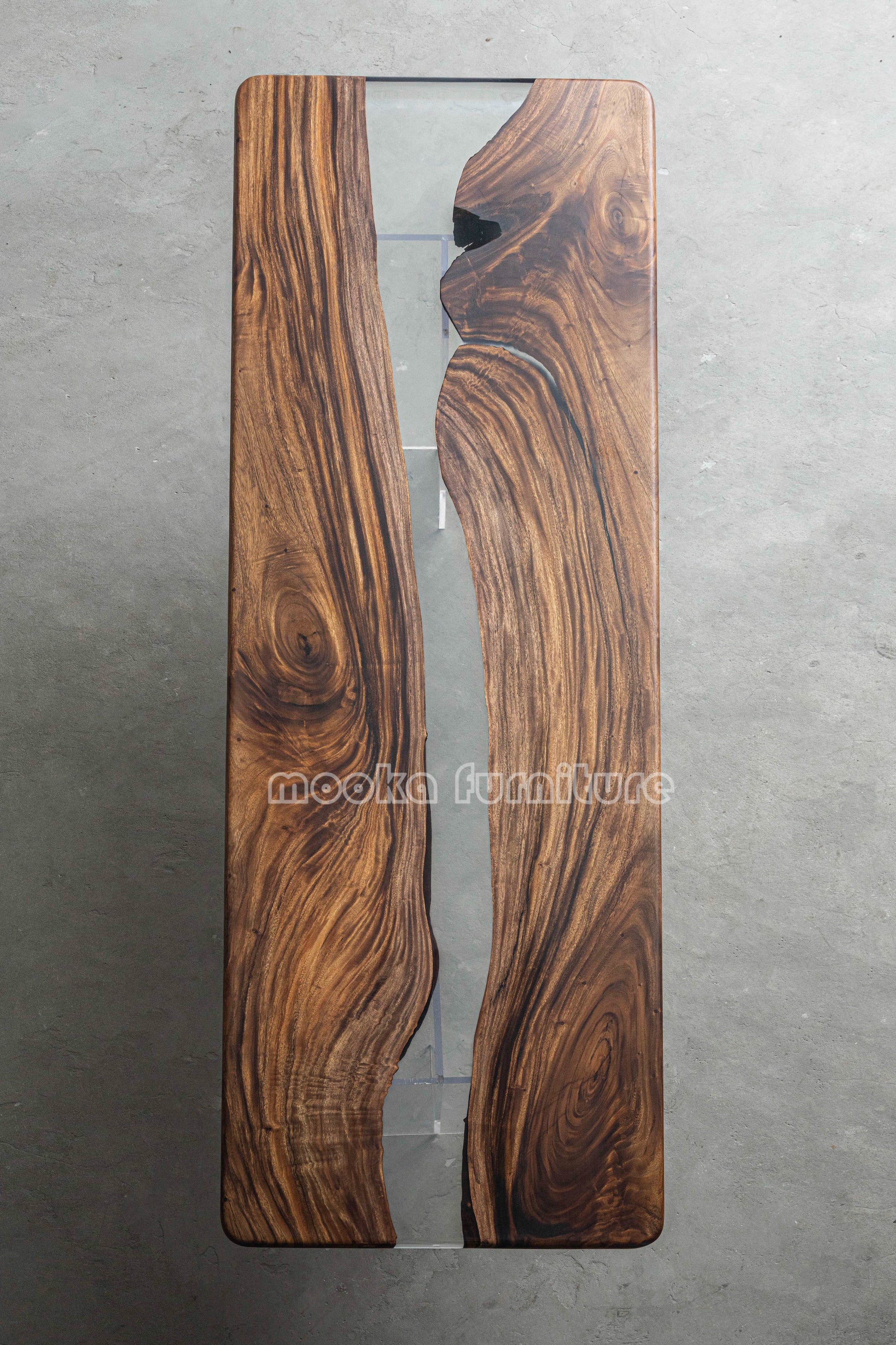 Resin Wood Dining Table - MOOKAFURNITURE