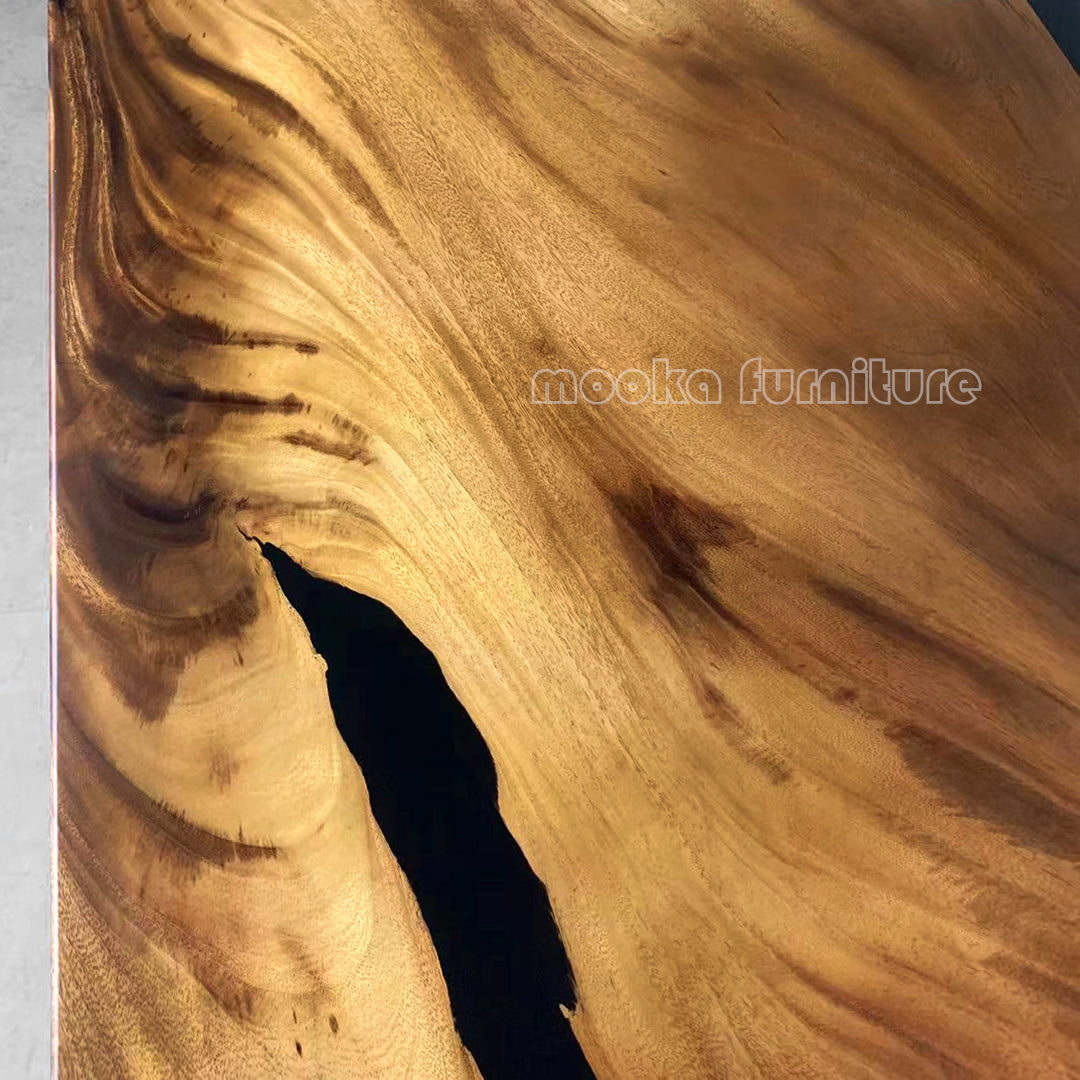 Resin Wood Dining Table - MOOKAFURNITURE