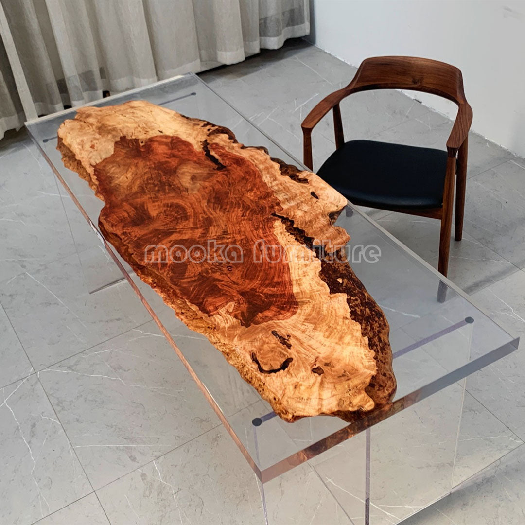 Resin Wood Table - MOOKAFURNITURE