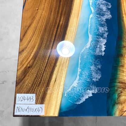 Resin Wood Dining Table - MOOKAFURNITURE