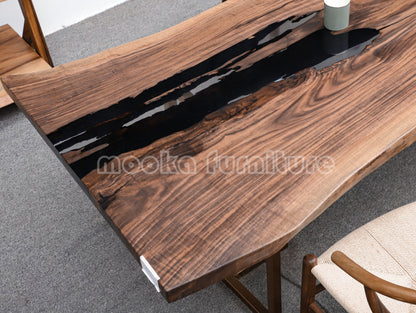 Resin Wood Table - MOOKAFURNITURE