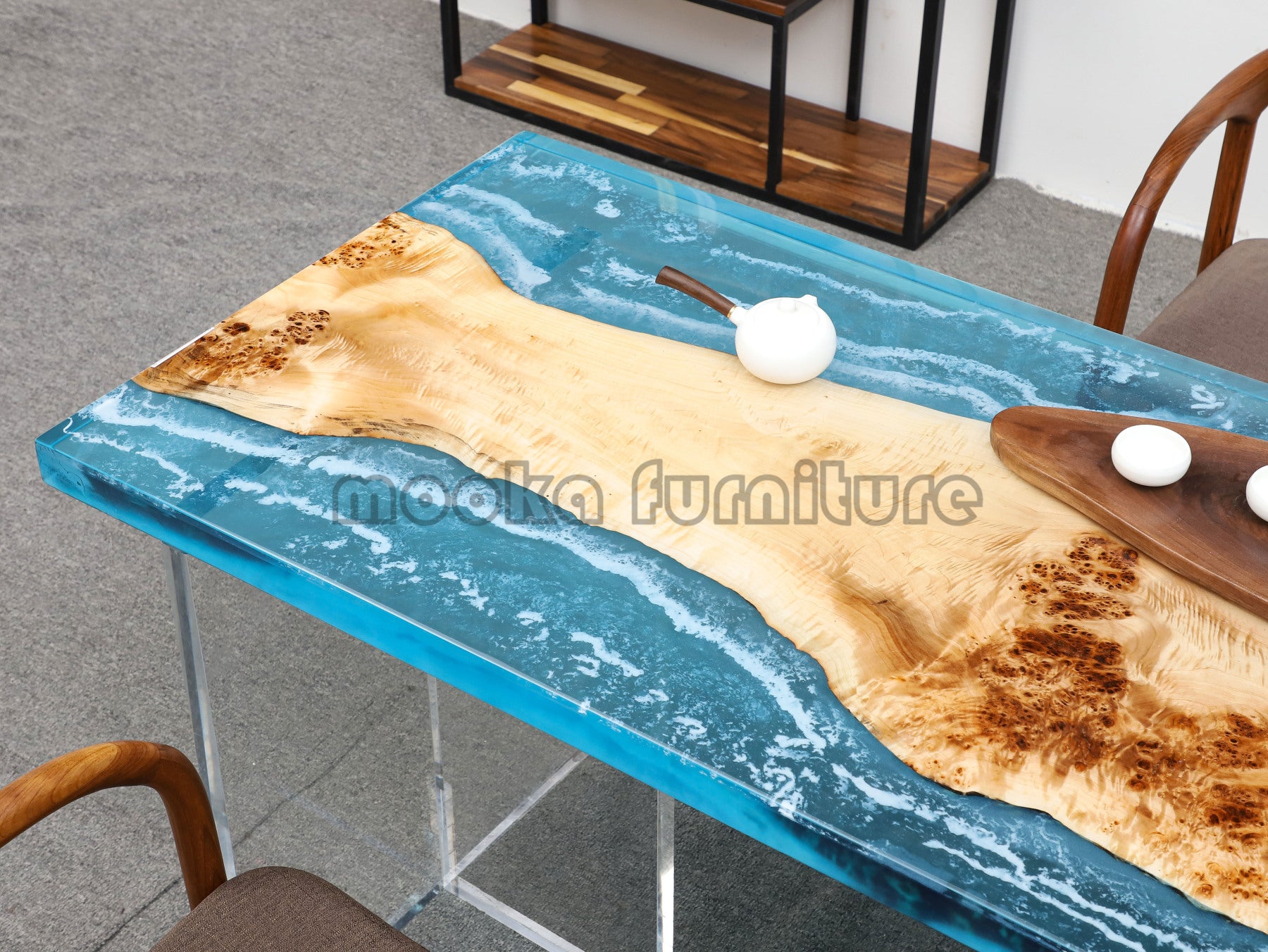 Resin Wood Table - MOOKAFURNITURE