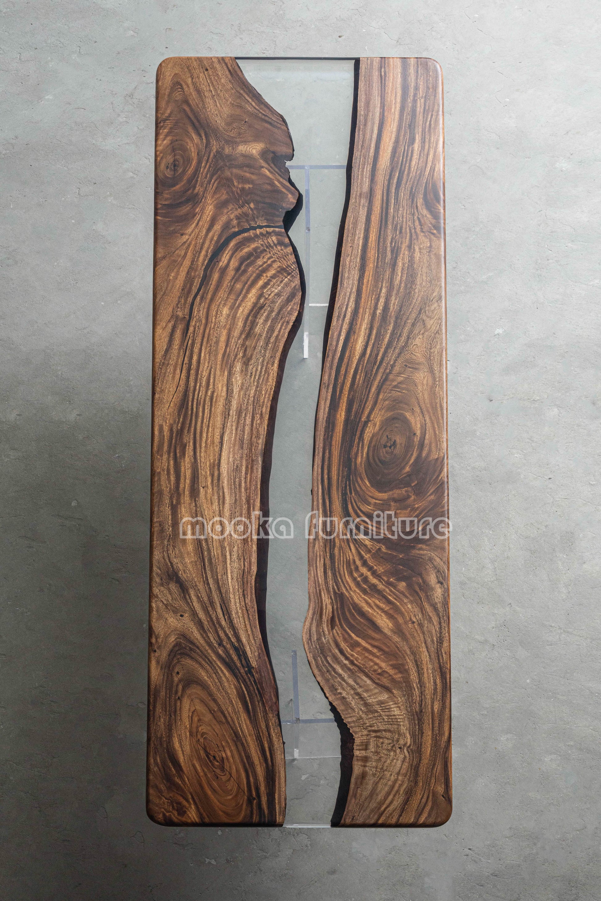 Resin Wood Dining Table - MOOKAFURNITURE