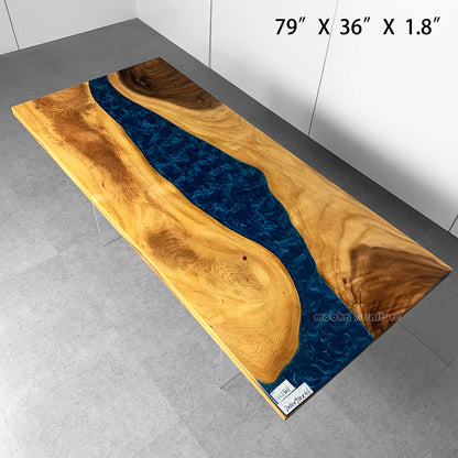 Resin Wood Dining Table - MOOKAFURNITURE