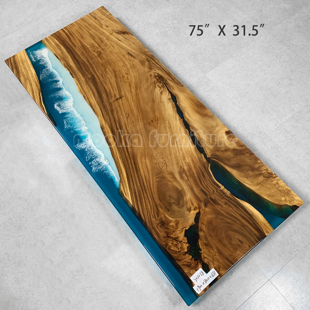 Resin Wood River Table - MOOKAFURNITURE