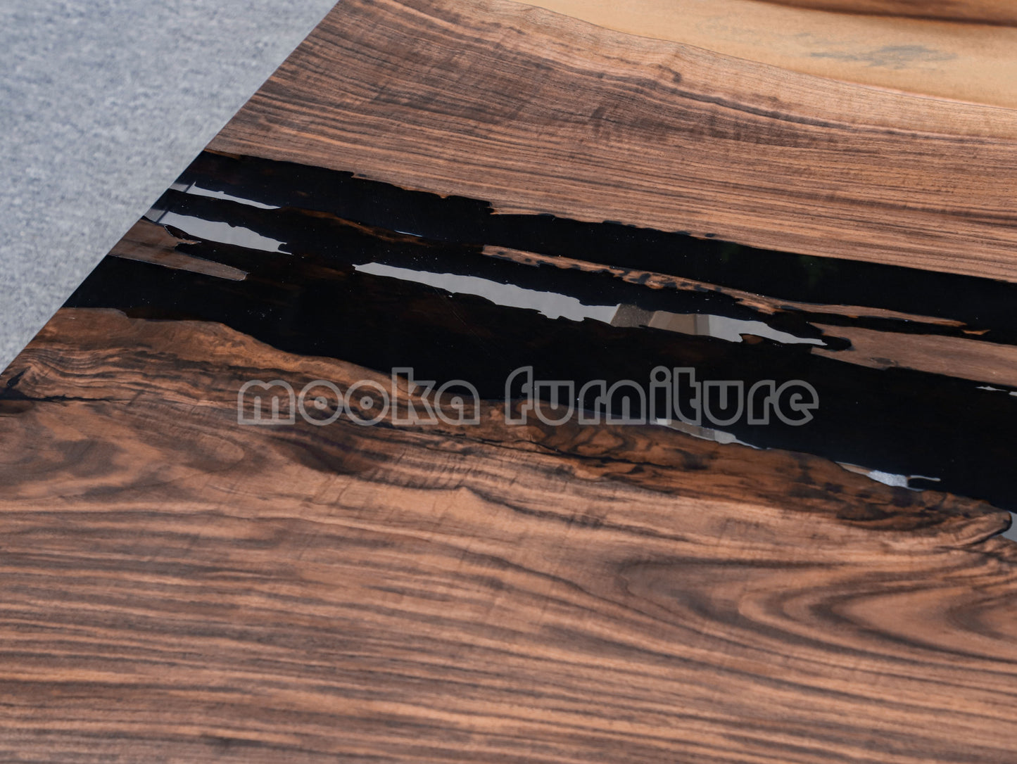 Resin Wood Table - MOOKAFURNITURE