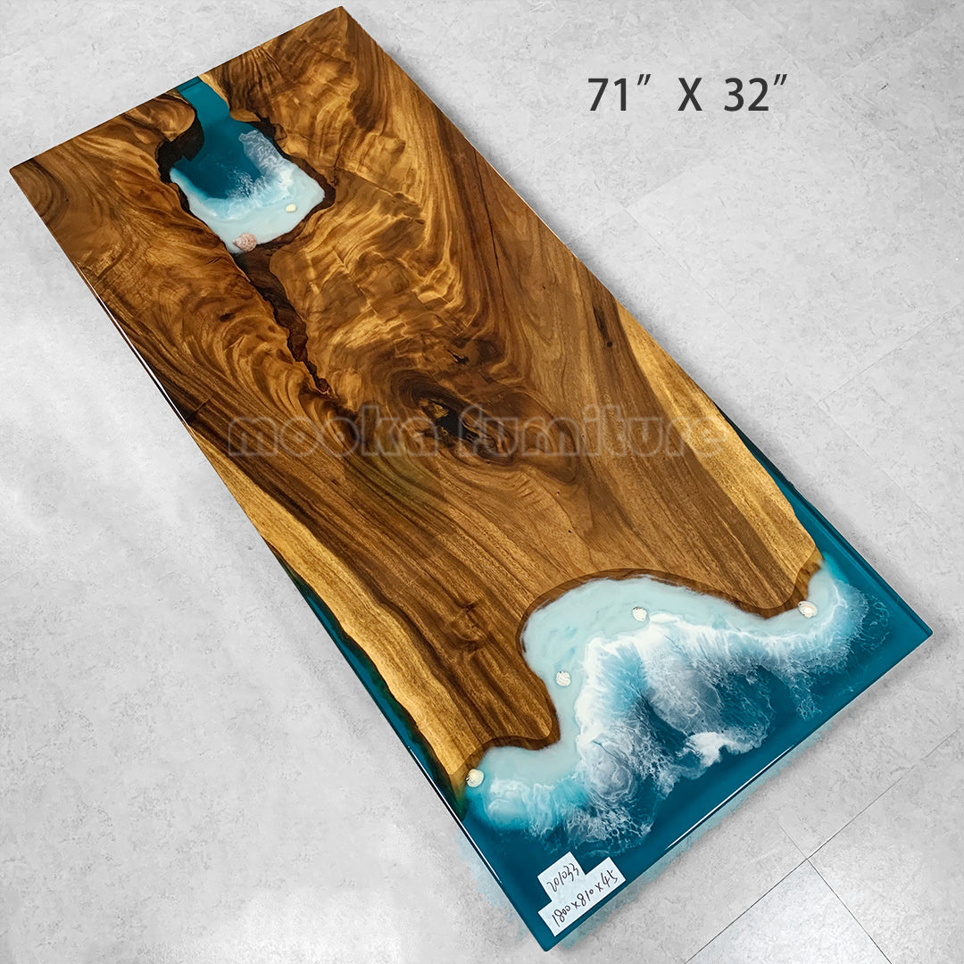 Resin Wood River Table - MOOKAFURNITURE