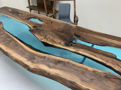 Resin Wood Dining Table - MOOKAFURNITURE