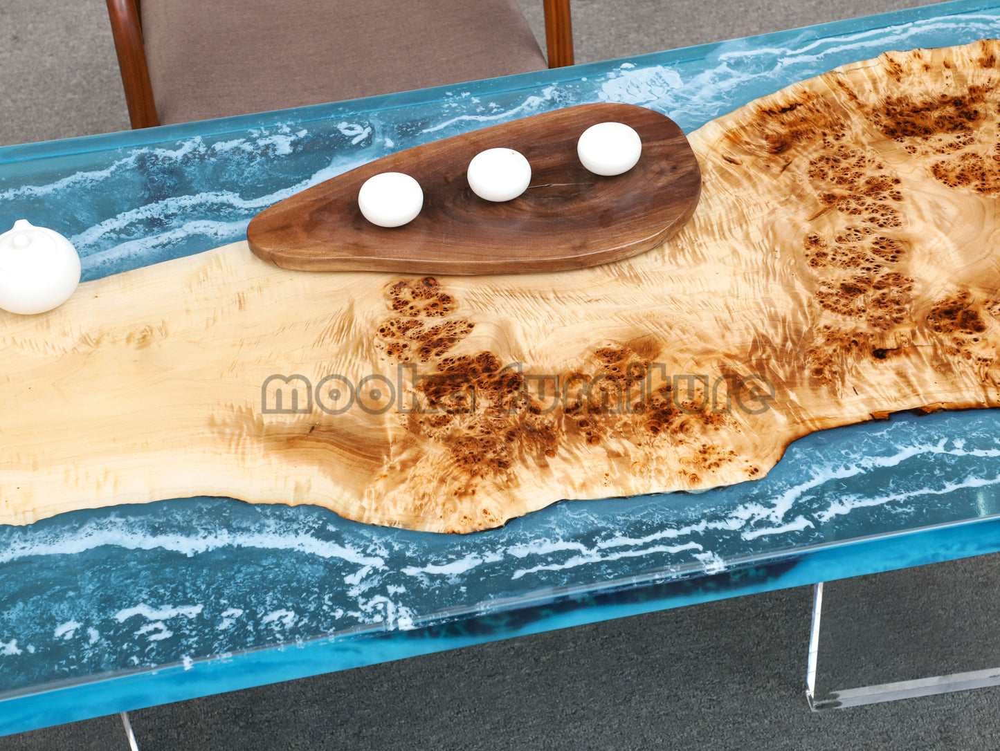 Resin Wood Table - MOOKAFURNITURE