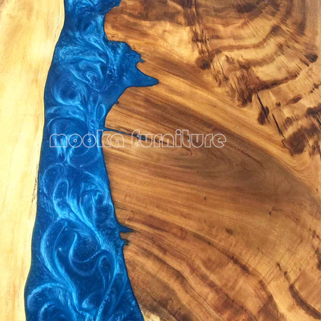 Resin Wood Dining Table - MOOKAFURNITURE