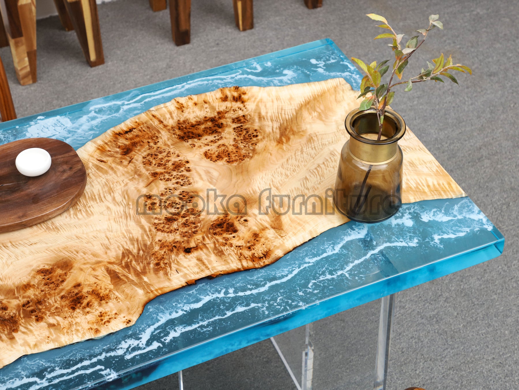 Resin Wood Table - MOOKAFURNITURE