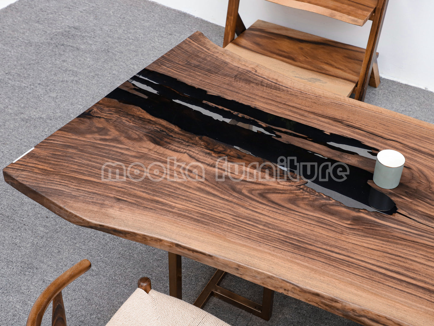 Resin Wood Table - MOOKAFURNITURE