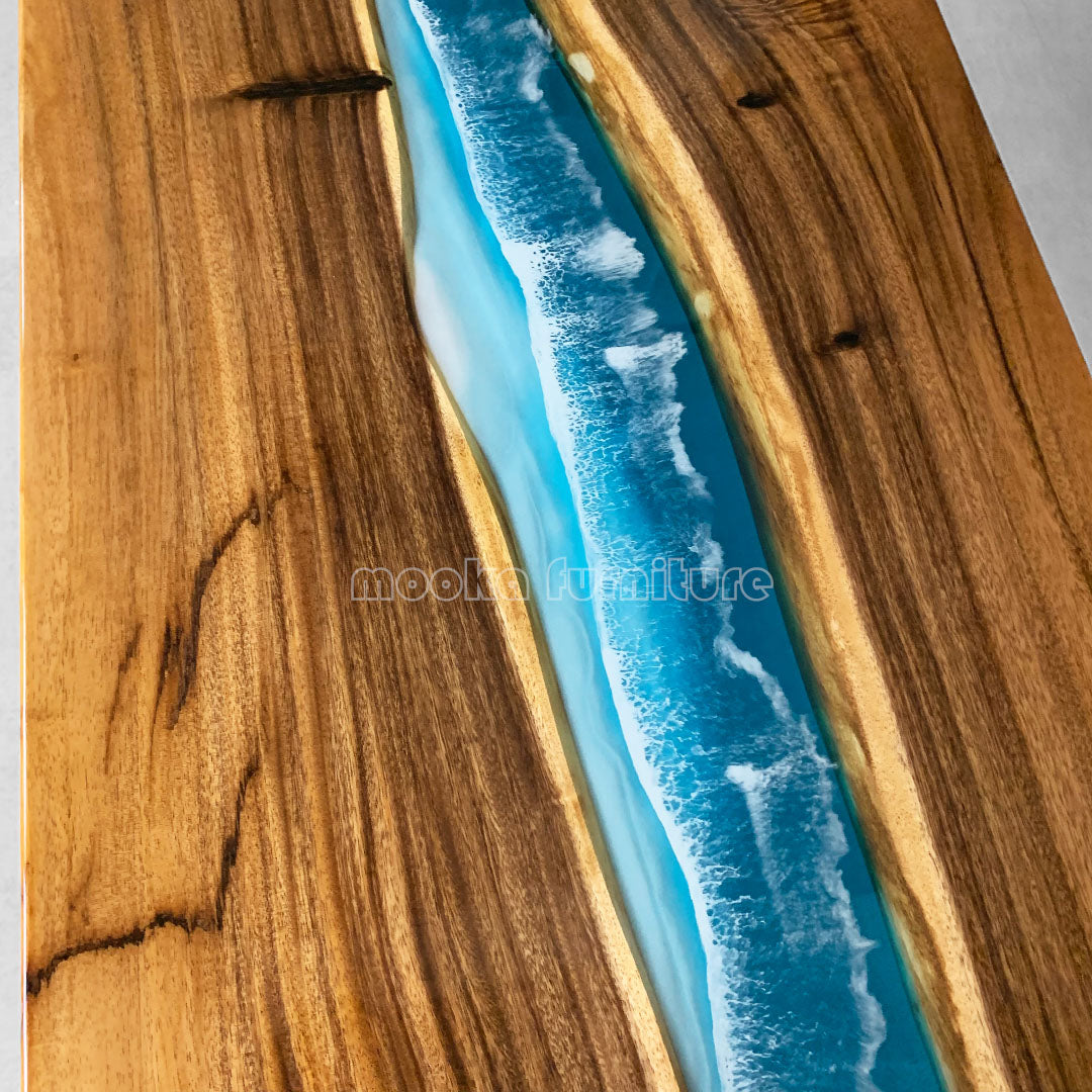 Resin Wood Dining Table - MOOKAFURNITURE