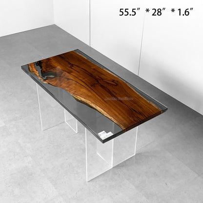 Resin Wood Dining Table - MOOKAFURNITURE