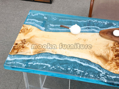 Resin Wood Table - MOOKAFURNITURE