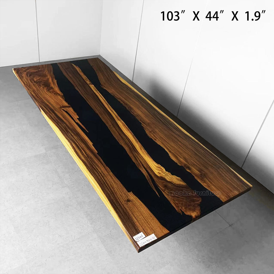 Resin Wood Dining Table - MOOKAFURNITURE