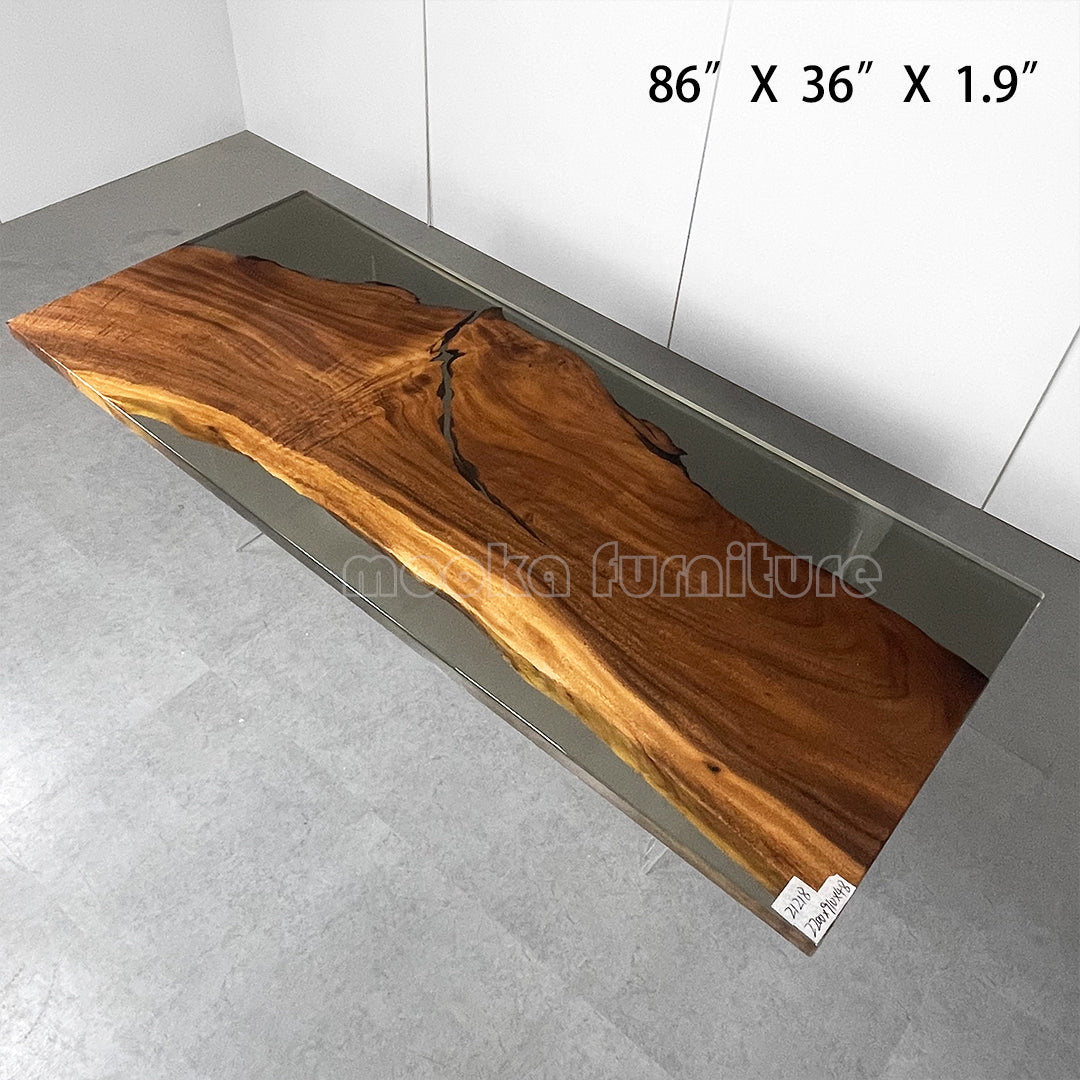 Resin Wood Dining Table - MOOKAFURNITURE