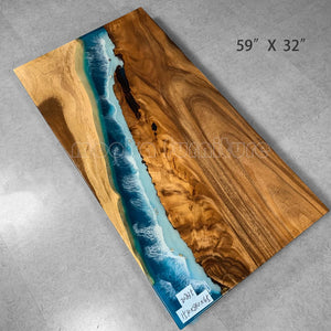 Resin Wood River Table - MOOKAFURNITURE