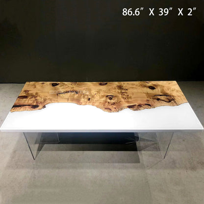 Resin Wood Dining Table - MOOKAFURNITURE