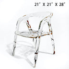 Resin Crystal Dining Chair - MOOKA FURNITURE