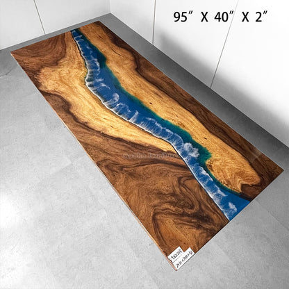 Resin Wood Dining Table - MOOKAFURNITURE